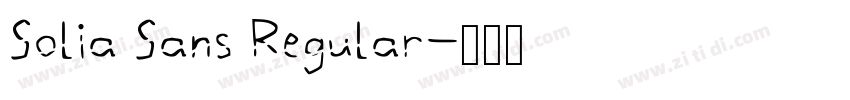 Solia Sans Regular字体转换